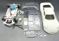 TTSK050 Renault Alpine White Kit. Complete car chassis assembled.